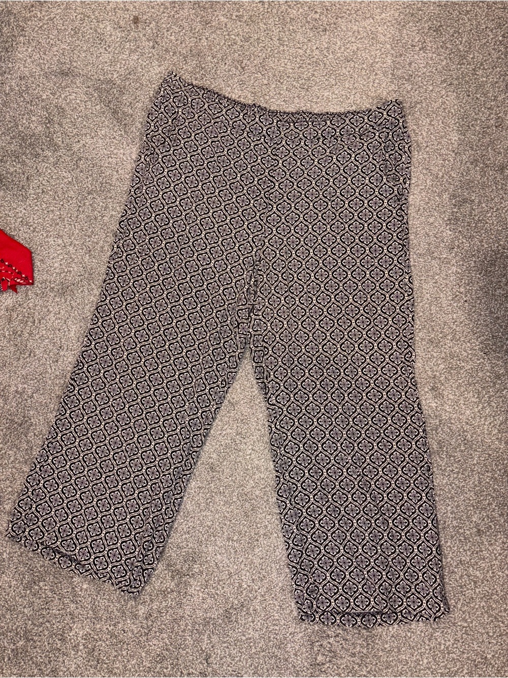 Old navy Black & White Geometric Wide Leg Pants